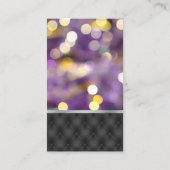 Carte De Visite Lumières Purple Bokeh | Arrière - plan Pad Upholst (Dos)