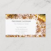 Carte De Visite Lumières scintillantes bokeh Managers d'événements (Dos)