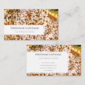 Carte De Visite Lumières scintillantes bokeh Managers d'événements (Devant / Derrière)