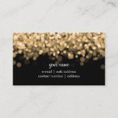 Carte De Visite Lumières simples d'or d'étincelle (Dos)