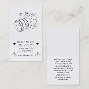 Carte De Visite Lumières Studio   Photographe   Caméra