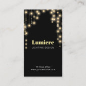 Carte De Visite Lumières suspendues sur noir (Devant)