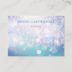 Carte De Visite Luminaires Bokeh Twinkh violet et bleu