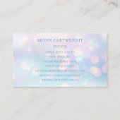 Carte De Visite Luminaires brillants de Bokee violet et bleu (Dos)