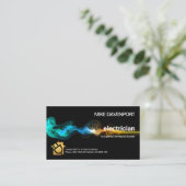 Carte De Visite Luminescent Électricien de la foudre électrique (Debout devant)