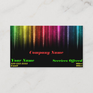 Carte de visite lumineuse arc-en-ciel cool