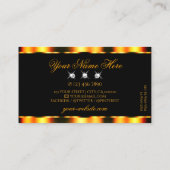 Carte De Visite Lumineuse Orange Black Sparkling Diamonds élégant (Dos)