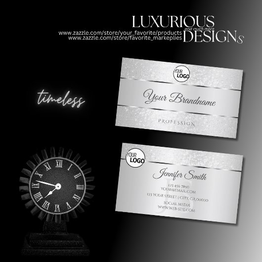 Carte De Visite Lumineuse Parties scintillant douce étincelante