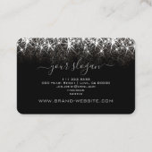 Carte De Visite Lumineuse Platine argent Parties scintillant beaut (Dos)