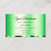 Carte De Visite Lumineuse vert glamour professionnel et simple (Dos)