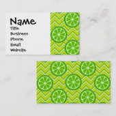 Carte De Visite Lumineuses Limites d'agrumes d'été sur le Chevron  (Devant / Derrière)