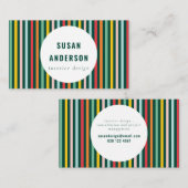 Carte De Visite Lumineux coloré moderne (Devant / Derrière)