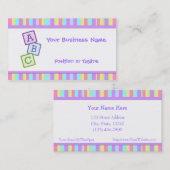 Carte de visite lumineux de bébé (Devant / Derrière)