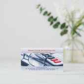 Carte de visite lumineux élégant de comptabilité (Debout devant)