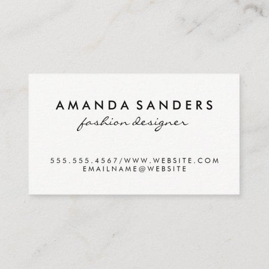 Carte De Visite Lumineux rouge orange | Motif point | Monogramme (Dos)