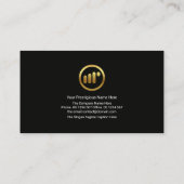 Carte De Visite Lumineux Yellow Sound Wave Code binaire Audio (Dos)