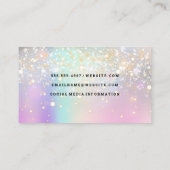 Carte De Visite Luminosité de Bokeh Iridesch | Analyse QR (Dos)