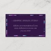 Carte De Visite Luminosité du système solaire | Planète rose viole (Dos)