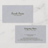 Carte De Visite Luminosité Grayn Burlap Lin Texture (Devant / Derrière)