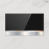 Carte De Visite Luminosité noire | Marteau de scie | Code-barres Q (Dos)