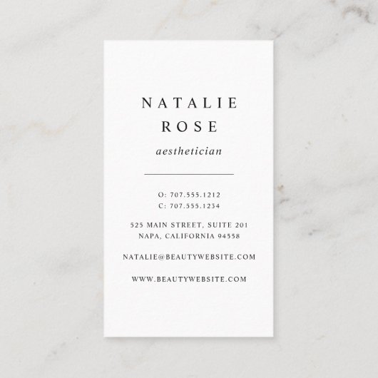 Carte De Visite Luminosité Platine | Lèvres (Dos)