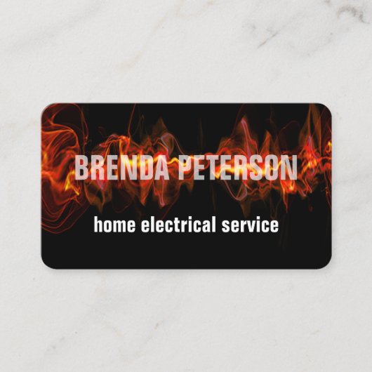 Carte De Visite Luminous Votre nom Services Électriques (Devant)