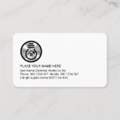 Carte De Visite Luminous Votre nom Services Électriques (Dos)