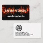 Carte De Visite Luminous Your Name Electrical Services (Devant / Derrière)