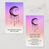 Carte De Visite *~* Luna Crescent Moon Talisman Shaman Parties sci (Devant / Derrière)