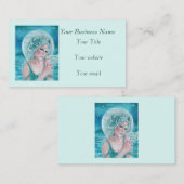 Carte De Visite Luna moon goddess mermaid art par Renee L. Lavoie (Devant / Derrière)