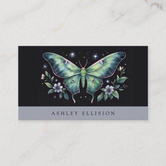Carte De Visite Luna Moth Business Card (Devant)