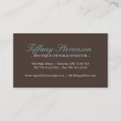 Carte de visite lunatique de boulangerie (Dos)