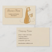 Carte de visite lunatique de chat (Devant / Derrière)