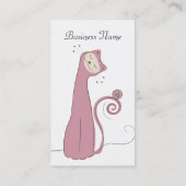 Carte de visite lunatique de chat (Dos)