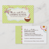 Carte de visite lunatique de cours de cuisine (Devant / Derrière)