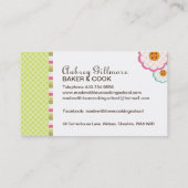 Carte de visite lunatique de cours de cuisine (Dos)