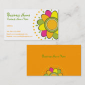 Carte de visite lunatique de fleur (Devant / Derrière)