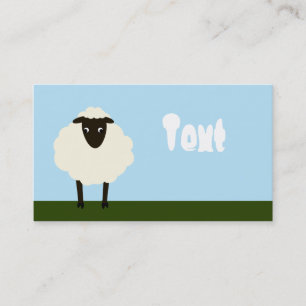 Carte de visite lunatique de moutons