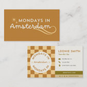 Carte De Visite Lundis à Amsterdam (Devant / Derrière)
