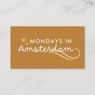 Carte De Visite Lundis à Amsterdam