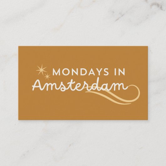 Carte De Visite Lundis à Amsterdam (Devant)