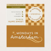 Carte De Visite Lundis à Amsterdam (Extérieur déplié)