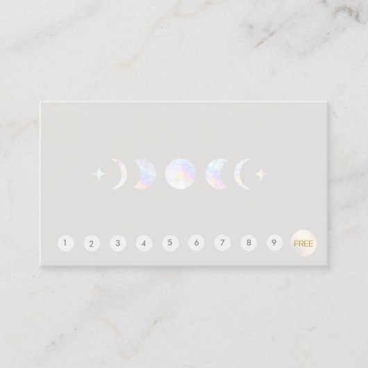 Carte De Visite Lune 10 Punch Rendez-vous fidélité client (Devant)