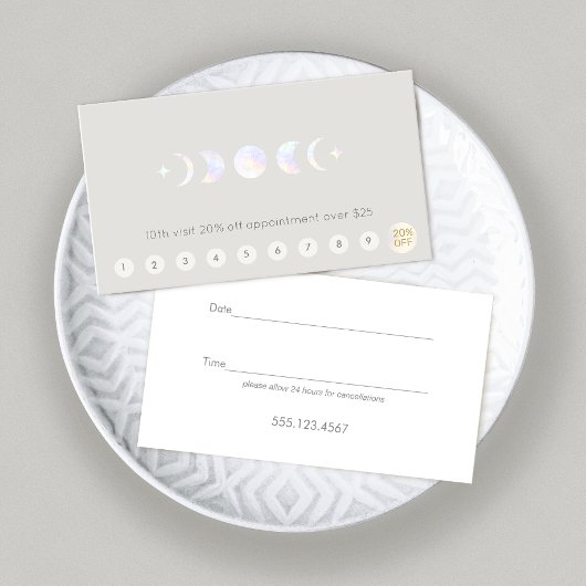 Carte De Visite Lune 10 Punch Rendez-vous fidélité client