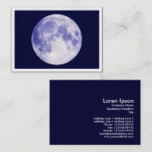 Carte De Visite Lune Bleue, Mini Photo (Devant / Derrière)