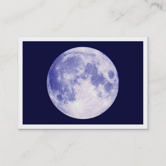 Carte De Visite Lune Bleue, Mini Photo (Devant)