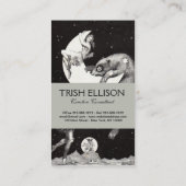 Carte De Visite Lune céleste ciel Univers Dieu Nuit Illustration (Dos)