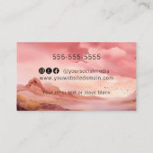 Carte De Visite Lune céleste en santé holistique rose (Dos)