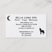 Carte De Visite *~* Lune cosmique Howling Wolf Rainbow Pine Trees (Dos)