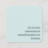 Carte de visite Lune Croissant Bleu Cuisine (Dos)